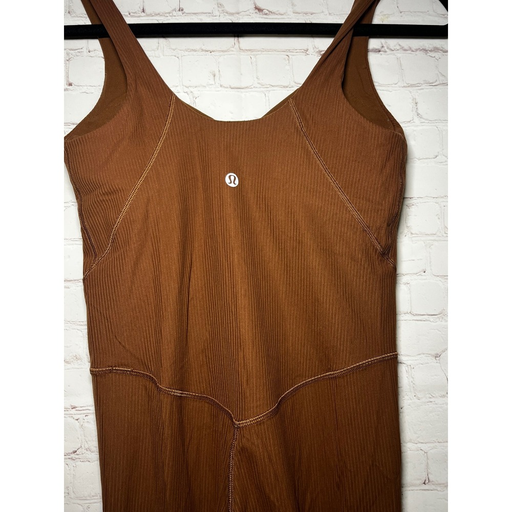 Lululemon Align Bodysuit Brown Java Ribbed V Neck… - image 6